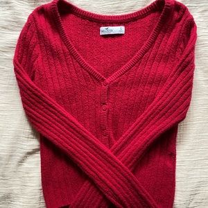 Hollister | Red Cardigan | Small